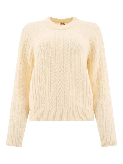Ines De La Fressange Cable-knit Ribbed Sweater In Neutral