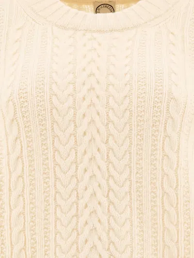 Ines De La Fressange Cable-knit Ribbed Sweater In Neutral
