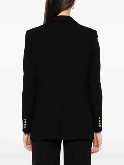 Blazé Milano Double-breasted V-neck Blazer In Black