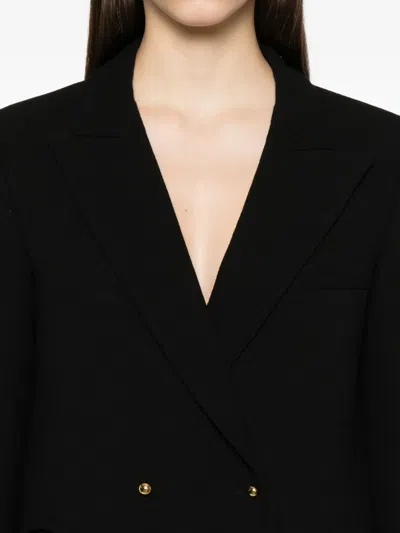Blazé Milano Double-breasted V-neck Blazer In Black