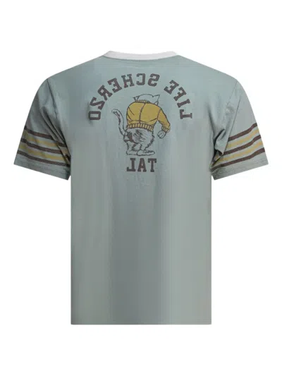 Kapital Graphic Striped-sleeve T-shirt
