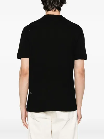 Emporio Armani Eagle-emblem Cotton T-shirt In Black