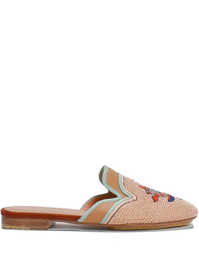 Meher Kakalia Beaded Turtle Mules