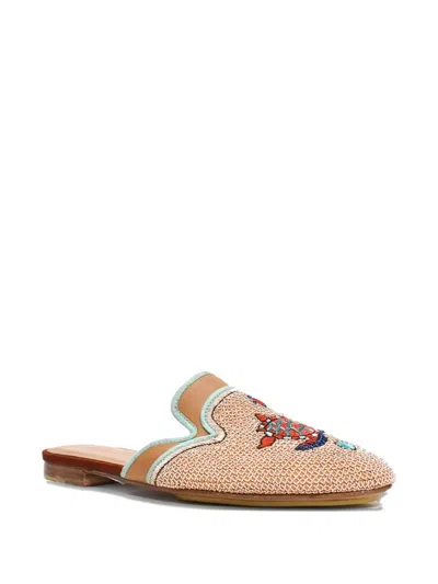 Meher Kakalia Beaded Turtle Mules