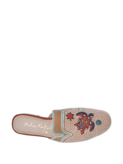 Meher Kakalia Beaded Turtle Mules