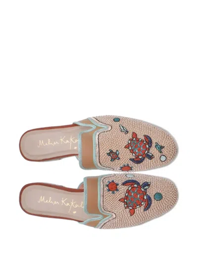 Meher Kakalia Beaded Turtle Mules