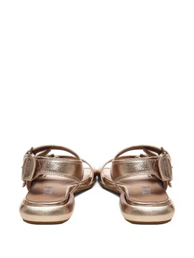 Carmens Buckle-strap Square-toe Sandals In Metallic