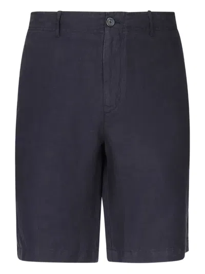 Fedeli Linen Bermuda Shorts In Blue