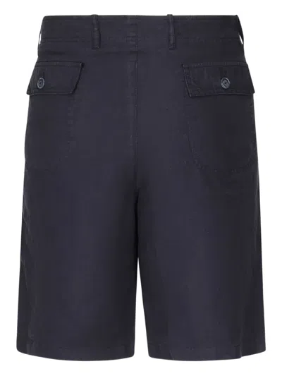 Fedeli Linen Bermuda Shorts In Blue