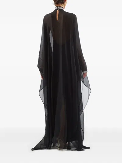 Taller Marmo Parthenon Swarovski-embellished Kaftan In Black