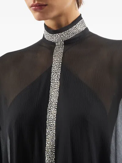 Taller Marmo Parthenon Swarovski-embellished Kaftan In Black