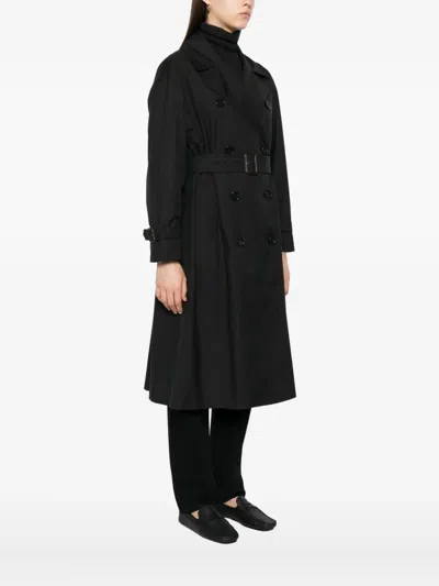 Max Mara Double-breasted Belted Coat In Black