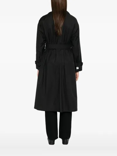 Max Mara Double-breasted Belted Coat In Black