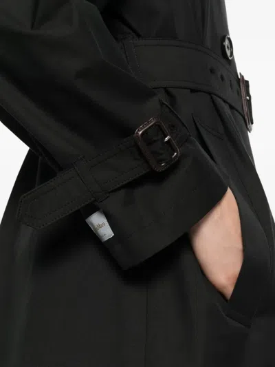 Max Mara Double-breasted Belted Coat In Black