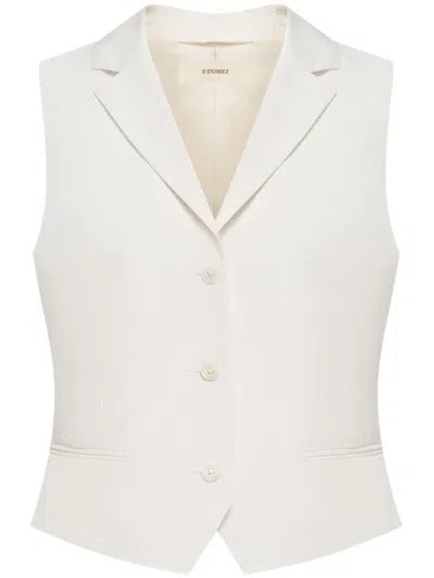 12 Storeez V-neck Cotton-lyocell Vest