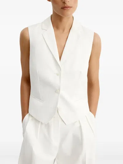 12 Storeez V-neck Cotton-lyocell Vest