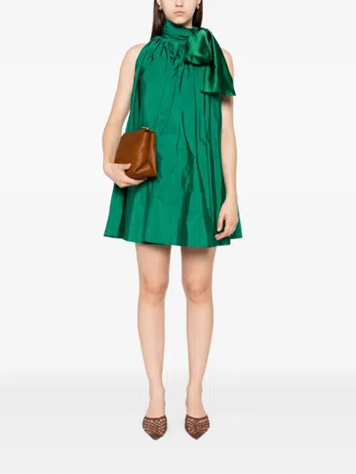 Max Mara Womens Emerald Beber Sleeveless Woven Mini Dress In Green