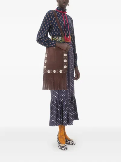 Valentino Pois Midi Skirt In Blue