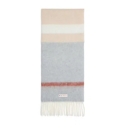 Marni Fringed Alpaca Scarf In Multi