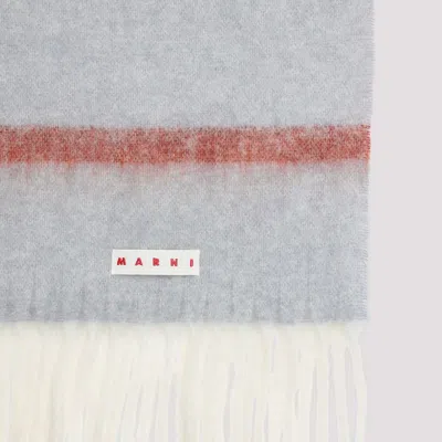 Marni Fringed Alpaca Scarf In Multi