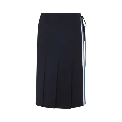 Marni Wool Midi Skirt With Pleats And Tie