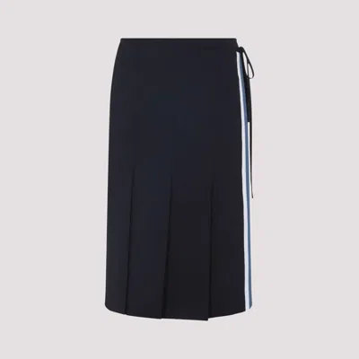 Marni Wool Midi Skirt With Pleats And Tie