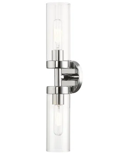 Livex Lighting 2 Light Polished Chrome Ada Vanity Sconce In Metallic