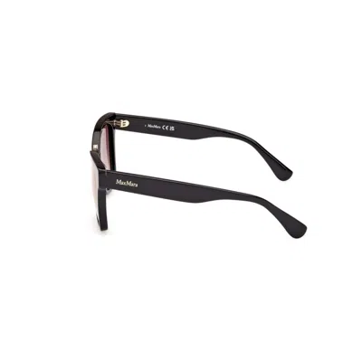 Max Mara Nero Lucido/marrone Grad Acetate Sunglasses In Black