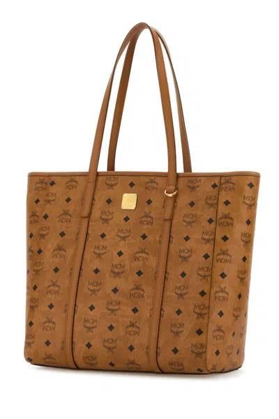 Mcm Women Printed Canvas Medium Toni Shopping Bag