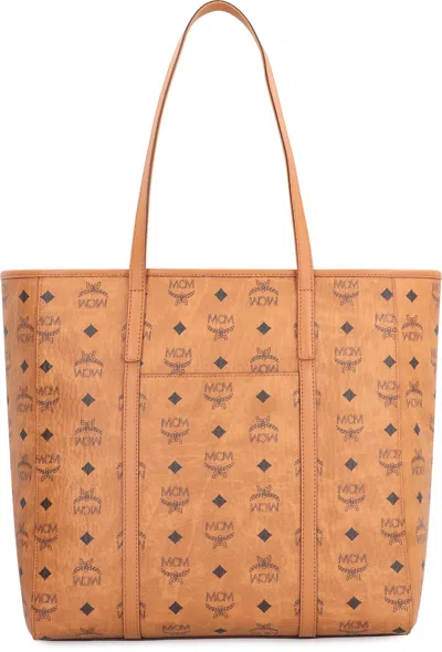 Mcm Women Printed Canvas Medium Toni Shopping Bag