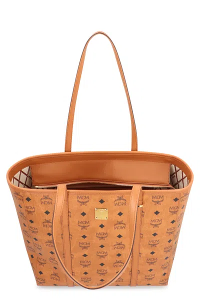 Mcm Women Printed Canvas Medium Toni Shopping Bag