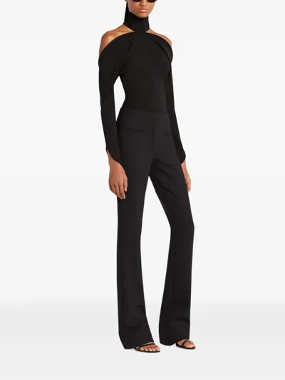 Courrèges High-neck Cold-shoulder Top In Black