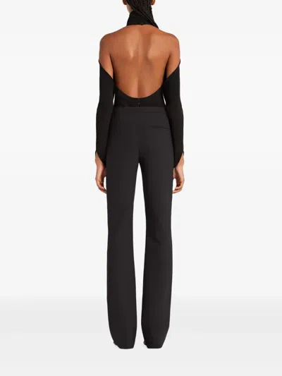 Courrèges High-neck Cold-shoulder Top In Black