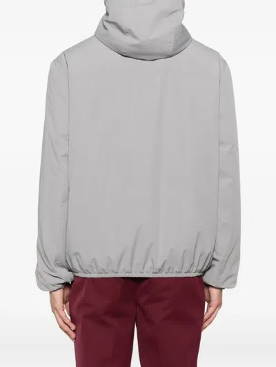 Brunello Cucinelli Nylon Jacket With Hood And Pockets In Gray