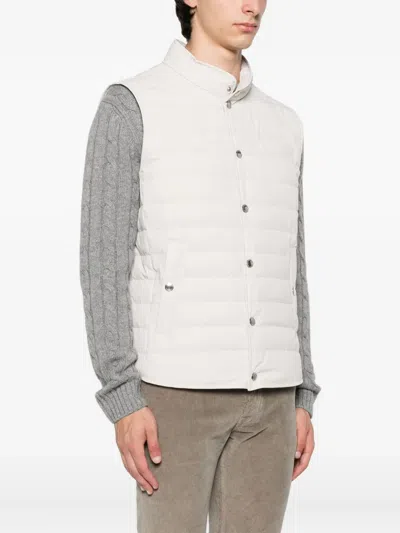 Brunello Cucinelli Nylon Down Vest In White