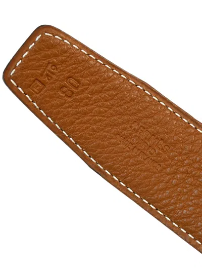 Pre-owned Hermes 2002 H-buckle Reversible Belt
