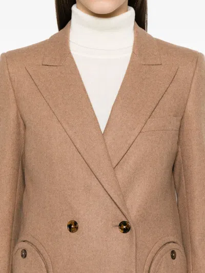 Blazé Milano Cholita Double-breasted Blazer In Brown