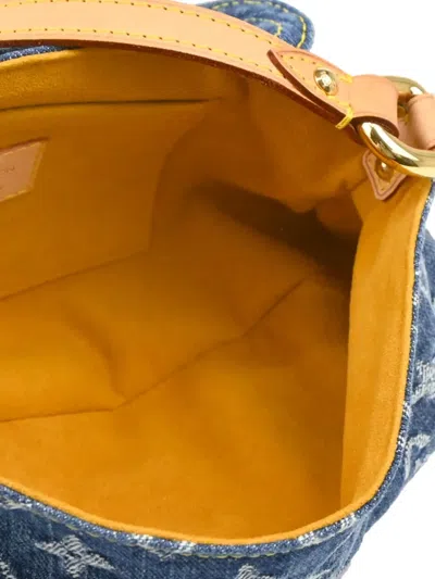 Pre-owned Louis Vuitton 2005 Mini Monogram Denim Pleaty Tote Bag