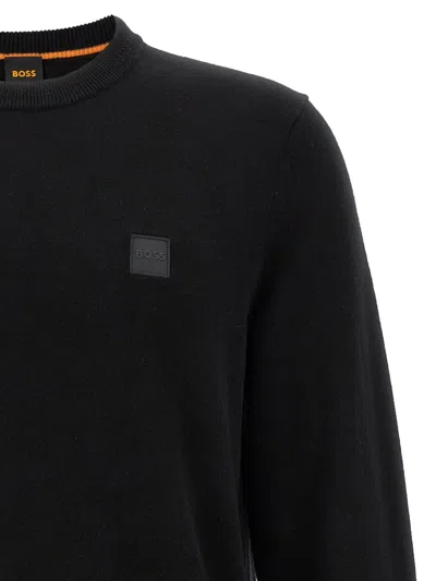 Hugo Boss Cotton-cashmere Regular-fit Sweater With Logo Patch