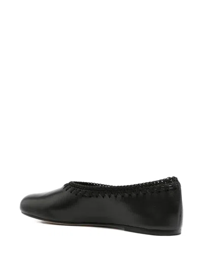 About Arianne Dara Crochet-detail Ballet Flats In Black