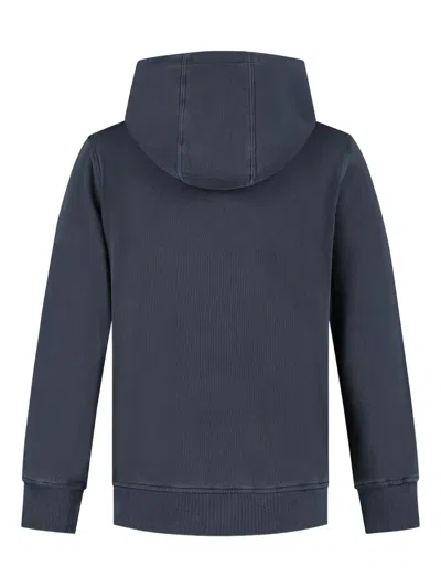 Woolrich Embroidered-logo Hoodie In Blue