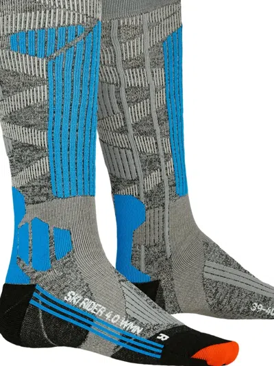 X-socks Rider 4.0 Geometric-patterned Ski Socks