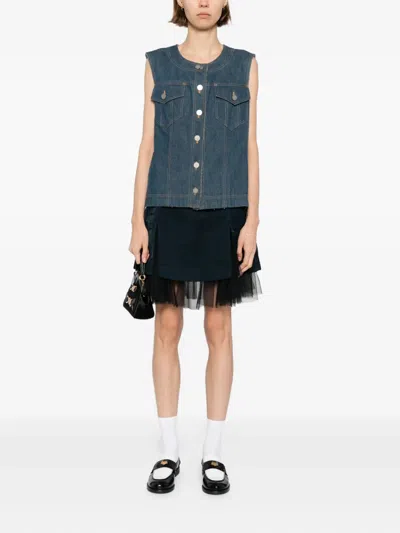 Pre-owned Chanel 1999 Sleeveless Denim Vest