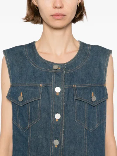 Pre-owned Chanel 1999 Sleeveless Denim Vest