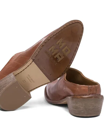 Moma Leather Low-heel Mules