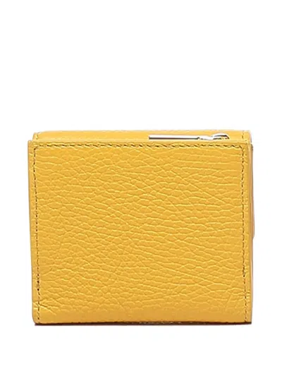 Coccinelle Grained-leather Wallet In Yellow