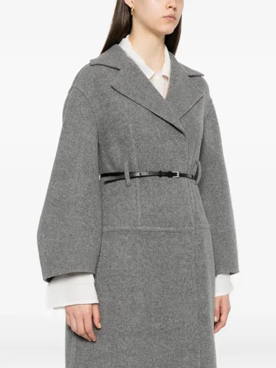 Jil Sander Belted Wool-cotton Coat