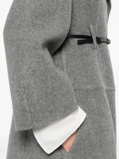 Jil Sander Belted Wool-cotton Coat