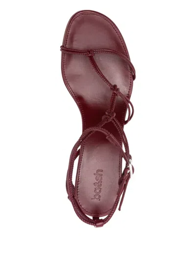 Ba&sh 80mm Knotted Leather Sandals In Red