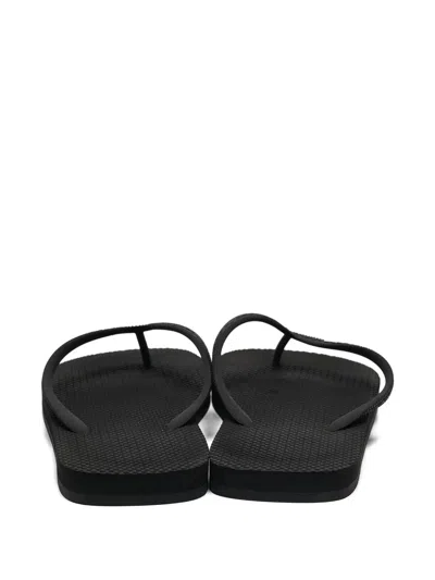 Pre-owned Dsquared2 2024 Logo-rubberised Flip Flops In Black